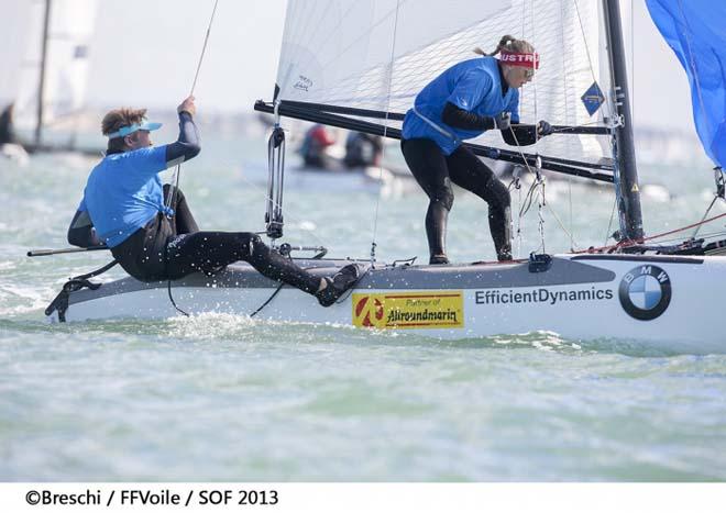 2013 Semaine Olympique Francaise - Thomas Zajac and Tanja Frank (AUT) ©  Breschi / FFVoile / SOF 2013 http://sof.ffvoile.com/